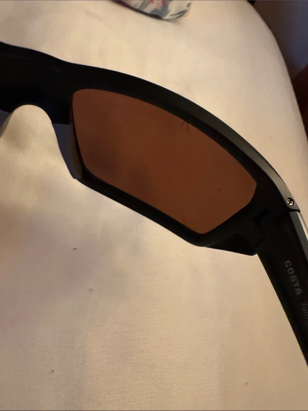 Costa Black Frame Sunglasses with Brown Lenses